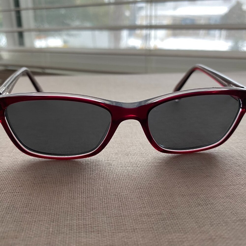 Ralph Lauren Square RA7039 1081 Transparent Red On Crystal Eyeglasses Frames